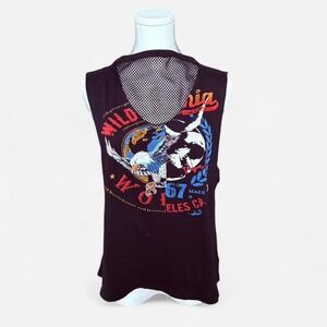 WILD CALIFORNIA Eagle Graphic Tank Top Mesh Women's‎ Sleeveless